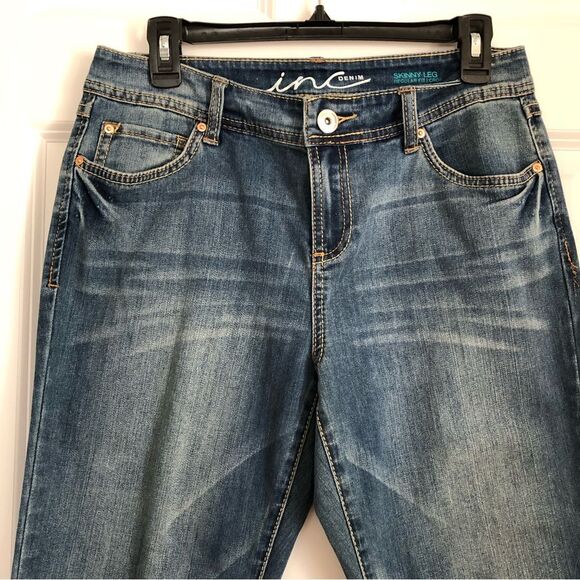 WOMEN'S JEANS DEMIN SKINNY LEG REGULAR FIT CROP SIZE 10P INC DEMIN 5 POCKETS - Picture 3 of 11